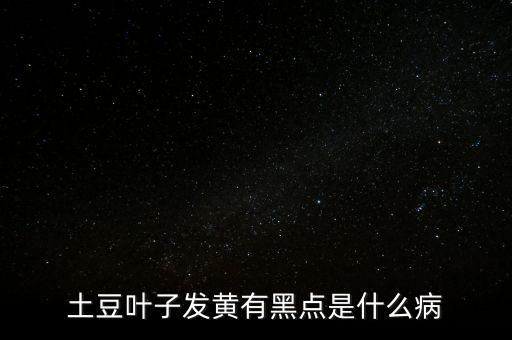 土豆葉子發黃有黑點是什么病