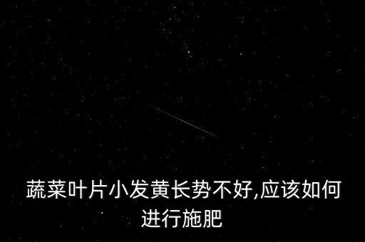  蔬菜葉片小發(fā)黃長(zhǎng)勢(shì)不好,應(yīng)該如何進(jìn)行施肥