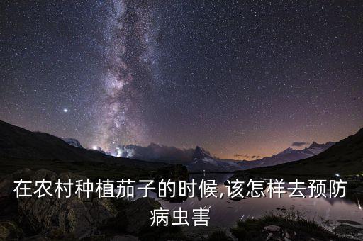 在農(nóng)村種植茄子的時候,該怎樣去預(yù)防病蟲害
