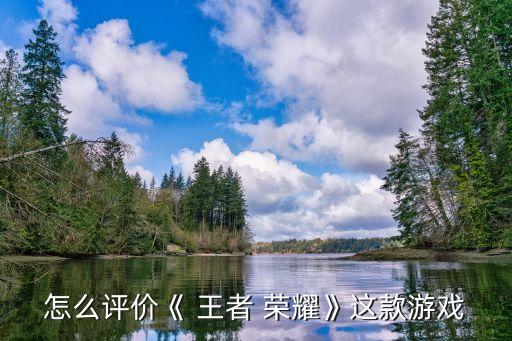 怎么評價《 王者 榮耀》這款游戲