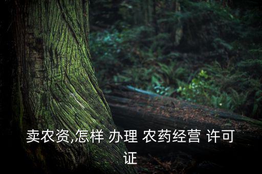 農藥許可證什么部門辦理,如何辦理農藥種子化肥許可證