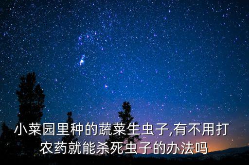 小菜園里種的蔬菜生蟲子,有不用打 農(nóng)藥就能殺死蟲子的辦法嗎