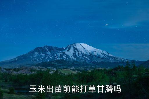 玉米出苗前能打草甘膦嗎