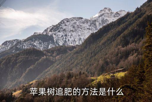  蘋果樹追肥的方法是什么