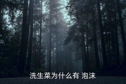 洗生菜為什么有 泡沫