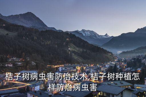 桔子樹病蟲害防治技術,桔子樹種植怎樣防治病蟲害