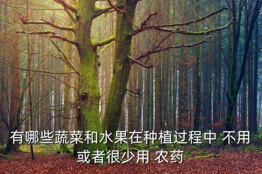 不用農藥可以種什么,什么蔬菜水果不用打農藥