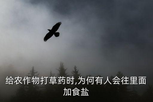 給農作物打草藥時,為何有人會往里面加食鹽