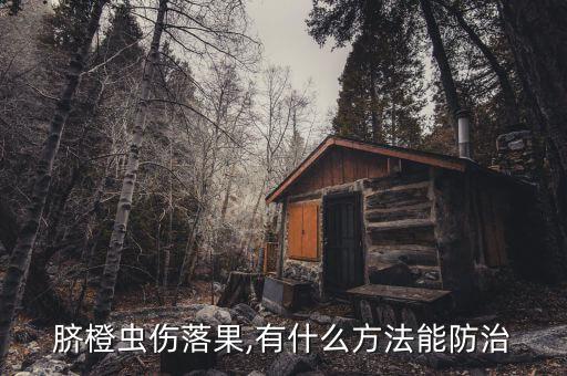 臍橙蟲傷落果,有什么方法能防治