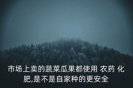 市場上賣的蔬菜瓜果都使用 農藥 化肥,是不是自家種的更安全