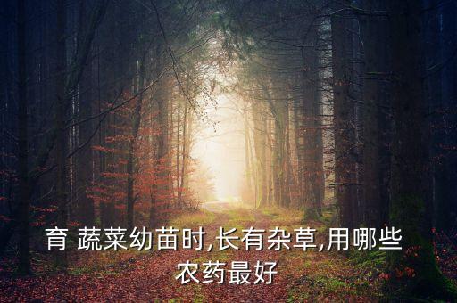 育 蔬菜幼苗時,長有雜草,用哪些 農藥最好