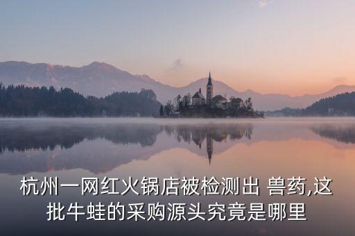 杭州一網紅火鍋店被檢測出 獸藥,這批牛蛙的采購源頭究竟是哪里