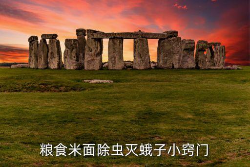 糧食米面除蟲滅蛾子小竅門