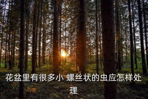 花盆里有很多小 螺絲狀的蟲(chóng)應(yīng)怎樣處理