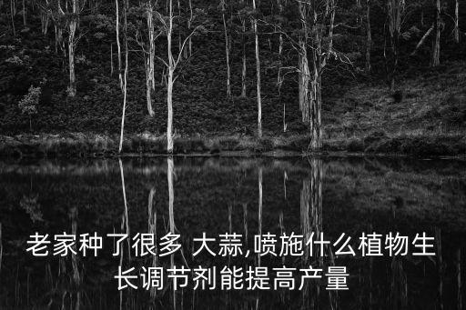 老家種了很多 大蒜,噴施什么植物生長調節劑能提高產量