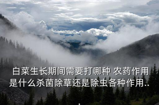 白菜生長(zhǎng)期間需要打哪種 農(nóng)藥作用是什么殺菌除草還是除蟲(chóng)各種作用...