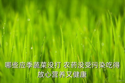 種什么菜沒有農藥味道好