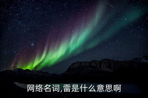 網絡名詞,雷是什么意思啊