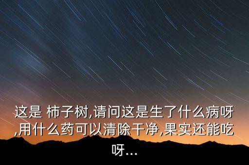 什么農(nóng)藥能毒死柿子樹,柿子樹現(xiàn)在需要打什么農(nóng)藥