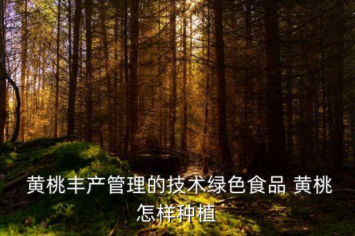 不打農藥的黃桃叫什么