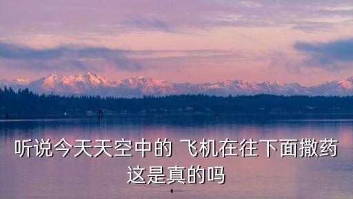 聽說(shuō)今天天空中的 飛機(jī)在往下面撒藥這是真的嗎