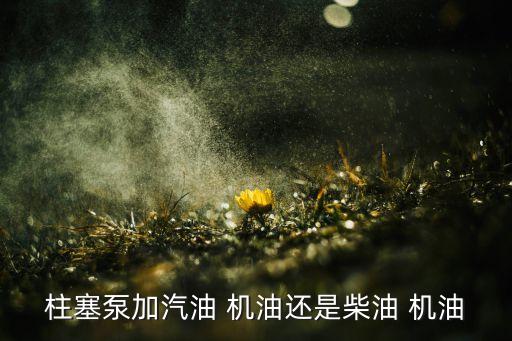 農藥泵用什么機油最好,農藥機加什么機油