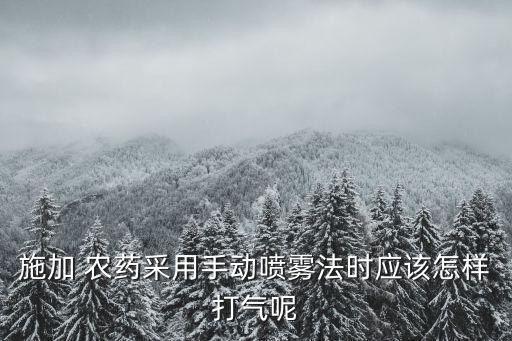 施加 農(nóng)藥采用手動(dòng)噴霧法時(shí)應(yīng)該怎樣打氣呢
