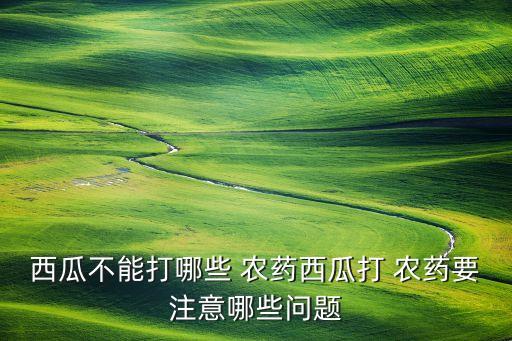 西瓜不能打哪些 農藥西瓜打 農藥要注意哪些問題