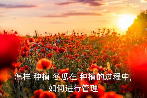種植冬瓜用什么農藥好,冬瓜什么季節種植