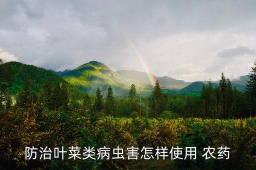 防治葉菜類病蟲害怎樣使用 農藥