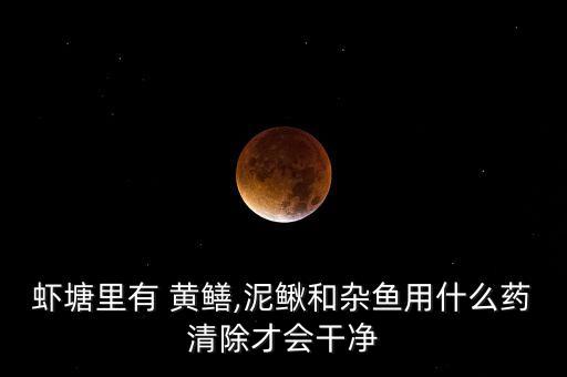 蝦塘里有 黃鱔,泥鰍和雜魚用什么藥清除才會干凈