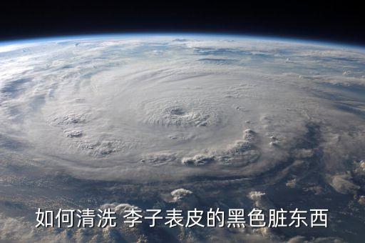 如何清洗 李子表皮的黑色臟東西