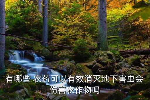 有哪些 農(nóng)藥可以有效消滅地下害蟲會傷害農(nóng)作物嗎
