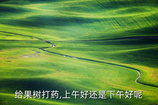 給果樹打藥,上午好還是下午好呢