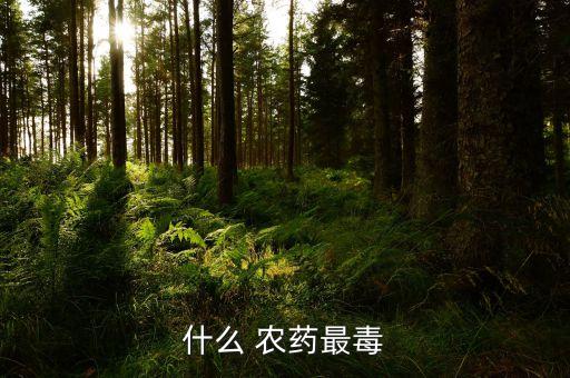 什么 農藥最毒