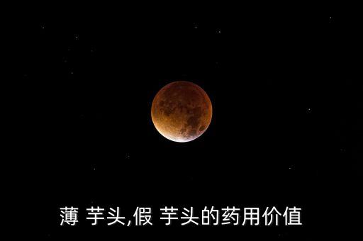 薄 芋頭,假 芋頭的藥用價值