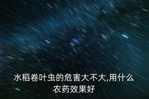 水稻包蟲用什么農(nóng)藥