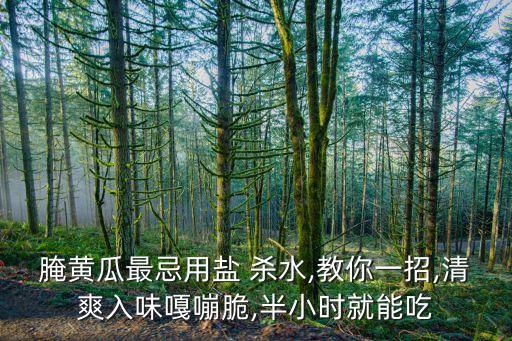 腌黃瓜最忌用鹽 殺水,教你一招,清爽入味嘎嘣脆,半小時就能吃