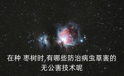 在種 棗樹時,有哪些防治病蟲草害的無公害技術(shù)呢