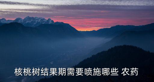 核桃樹結(jié)果期需要噴施哪些 農(nóng)藥
