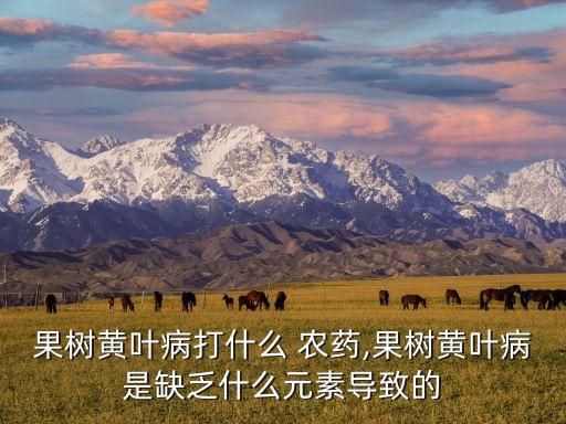 果樹黃葉病打什么 農藥,果樹黃葉病是缺乏什么元素導致的