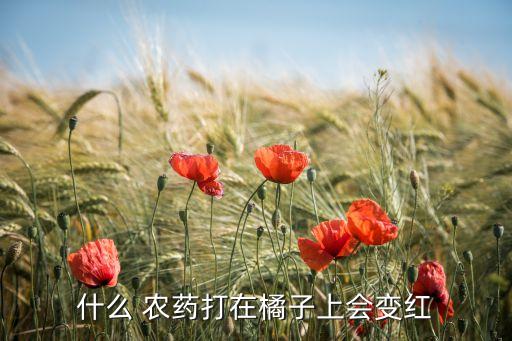 什么 農藥打在橘子上會變紅