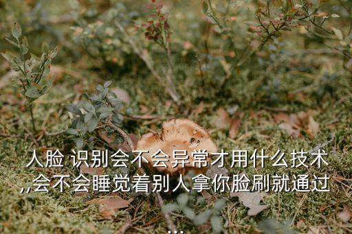  人臉 識別會不會異常才用什么技術,,會不會睡覺著別人拿你臉刷就通過...