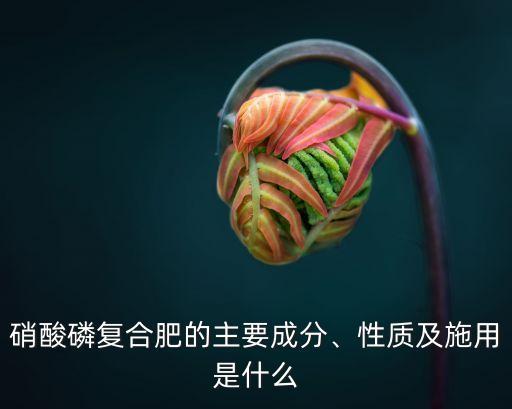 硝酸磷復合肥的主要成分、性質及施用是什么