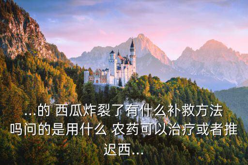 炸西瓜用什么農(nóng)藥最好中毒,種西瓜打什么農(nóng)藥最好