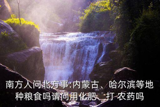 南方人問北方事:內蒙古、哈爾濱等地種糧食嗎請問用化肥、打 農藥嗎