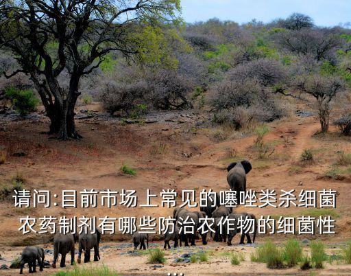 請問:目前市場上常見的噻唑類殺細(xì)菌 農(nóng)藥制劑有哪些防治農(nóng)作物的細(xì)菌性...