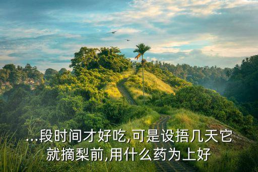 梨子打什么農藥最好,梨子會打農藥嗎