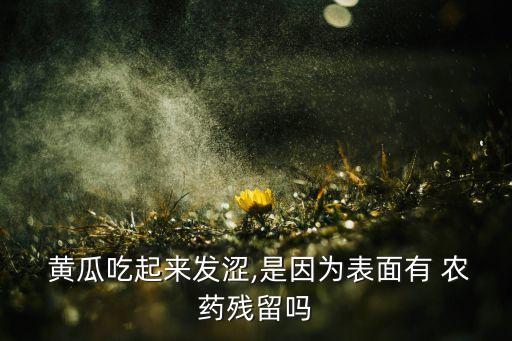 黃瓜吃起來發(fā)澀,是因?yàn)楸砻嬗?農(nóng)藥殘留嗎