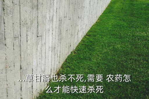 牛筋草什么農藥除好,什么是牛筋草